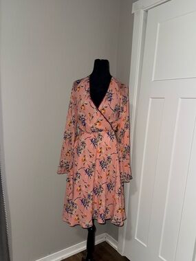 Etro Pink Floral Wrap Dress